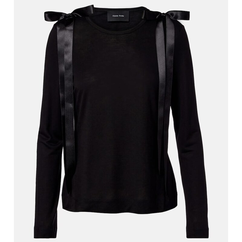 Simone Rocha Bow-detail jersey top