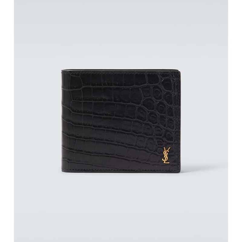 Saint Laurent Croc-effect leather wallet