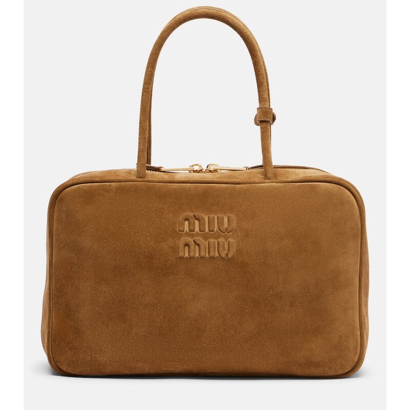 Miu Miu Beau Large suede top-handle bag