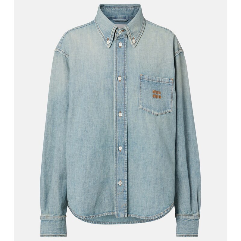 Miu Miu Logo chambray shirt