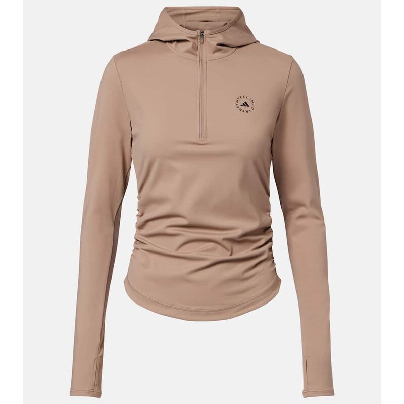 Adidas by Stella McCartney Logo technical half-zip hoodie