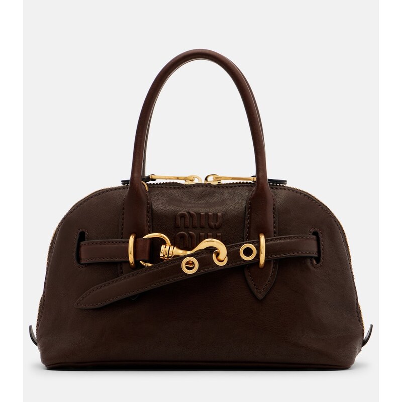 Miu Miu Aventure leather tote bag