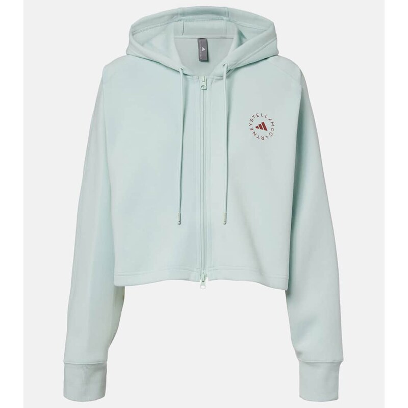 Adidas by Stella McCartney aSMC Cro cotton-blend jersey hoodie