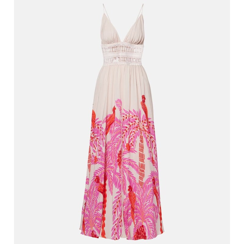 Poupette St Barth Havana crochet-trimmed floral maxi dress