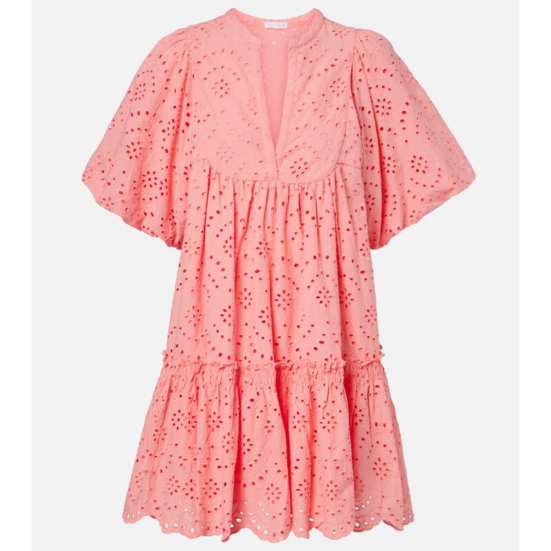 Poupette St Barth Cruz broderie anglaise cotton minidress