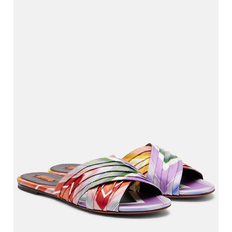 Missoni Ada Chevron twill slides