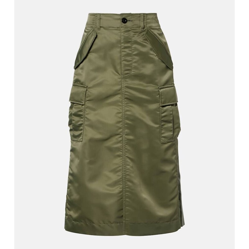 Sacai Pleated midi skirt