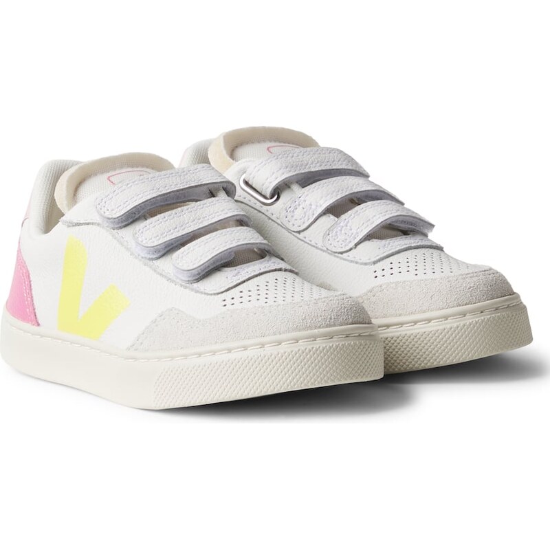 Veja Kids V-90 leather sneakers