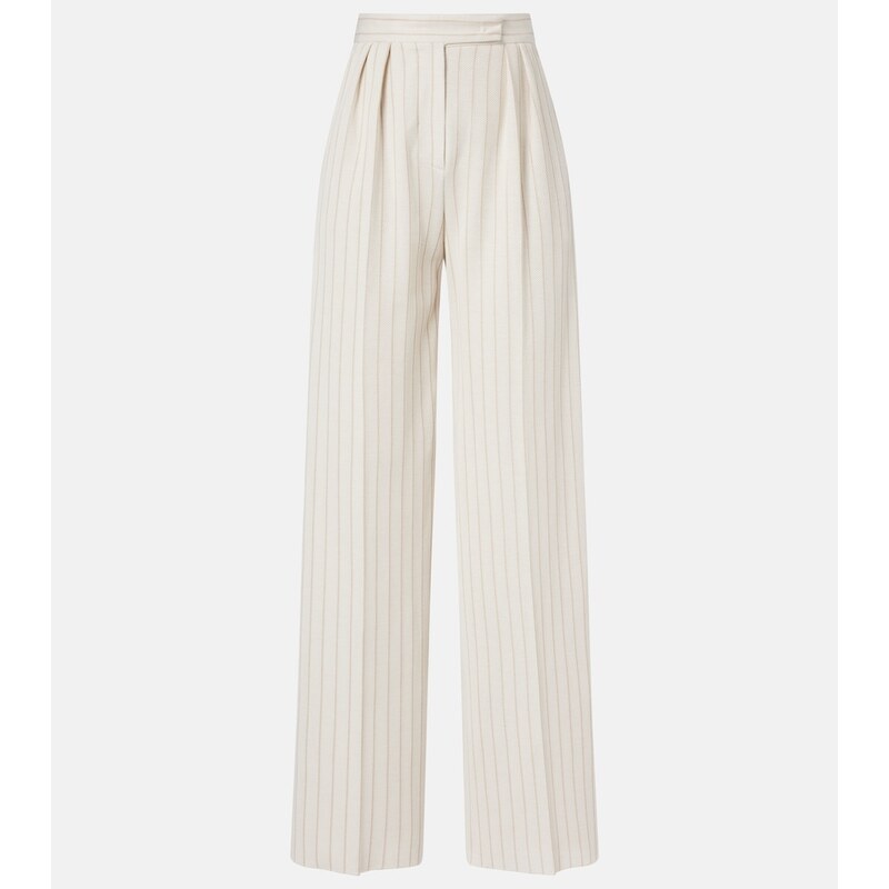 Max Mara Osso striped cotton wide-leg pants