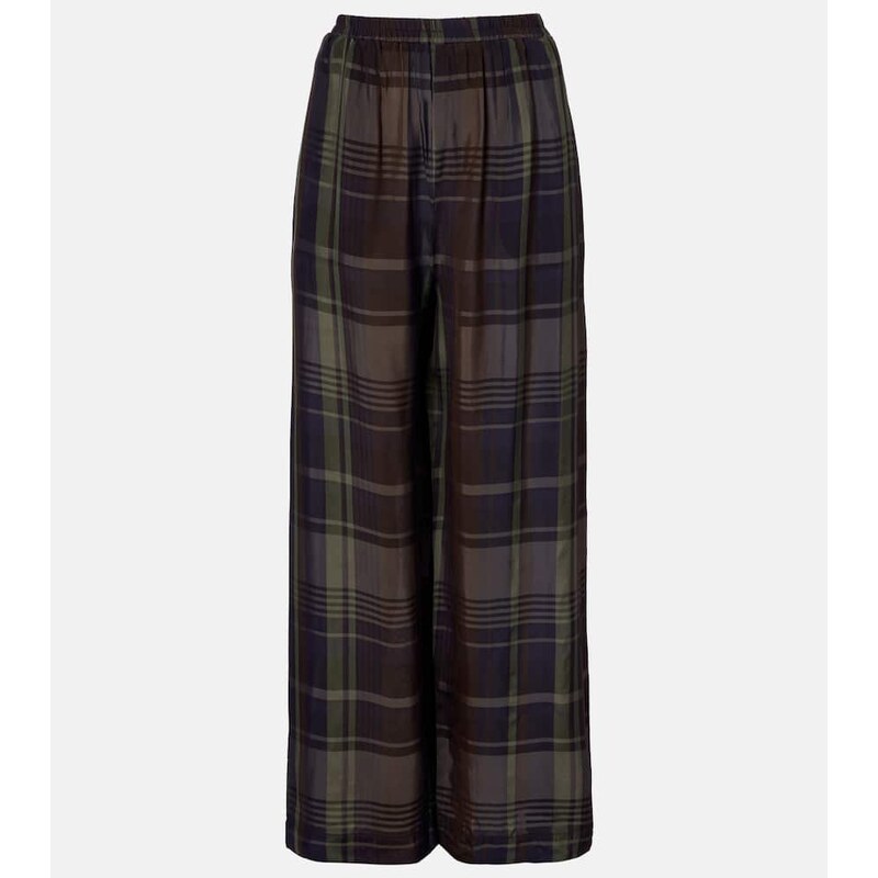 The Frankie Shop Baxter checked wide-leg pants