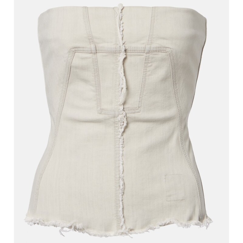 Rick Owens Strapless denim top