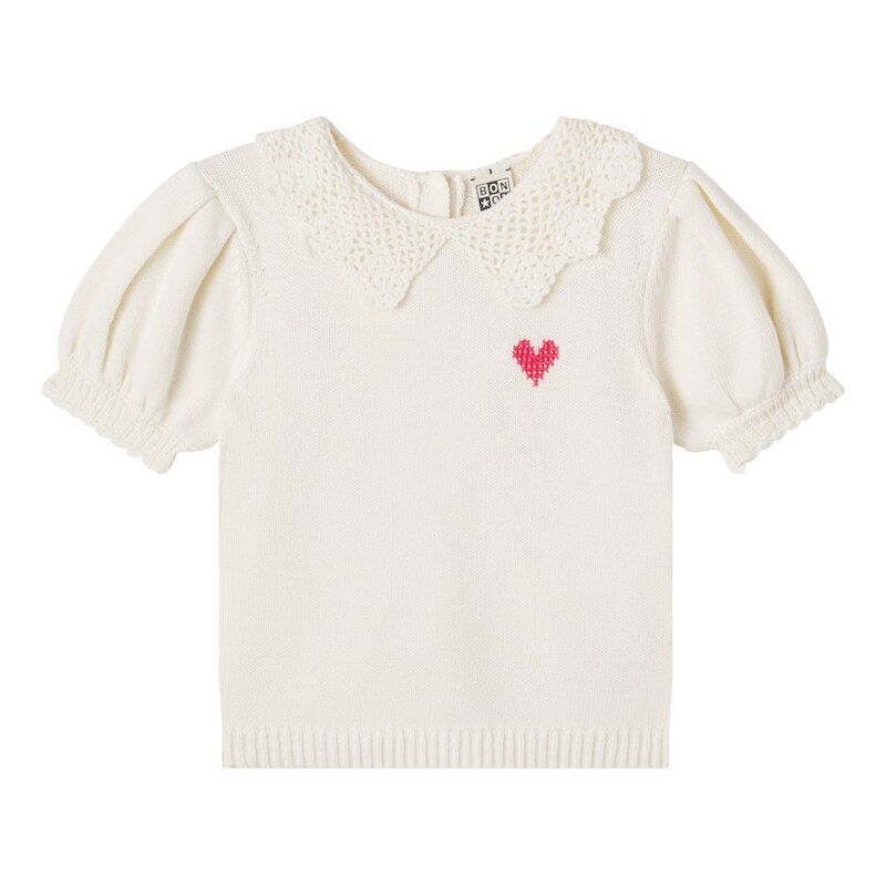 Bonton Niko crochet-trimmed cotton top