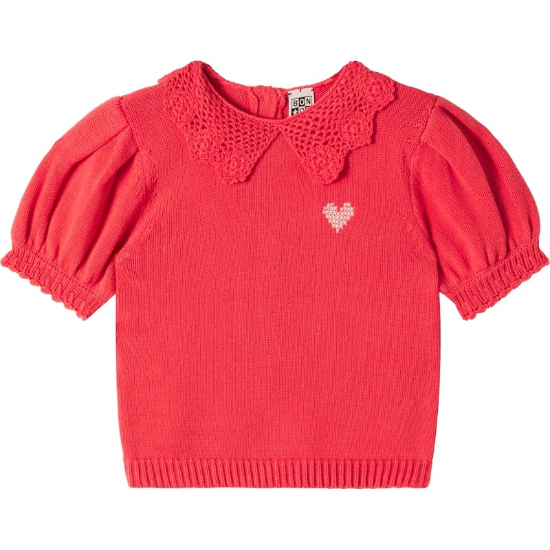 Bonton Niko crochet-trimmed cotton top