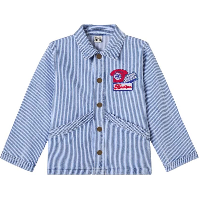Bonton Nineties striped denim jacket