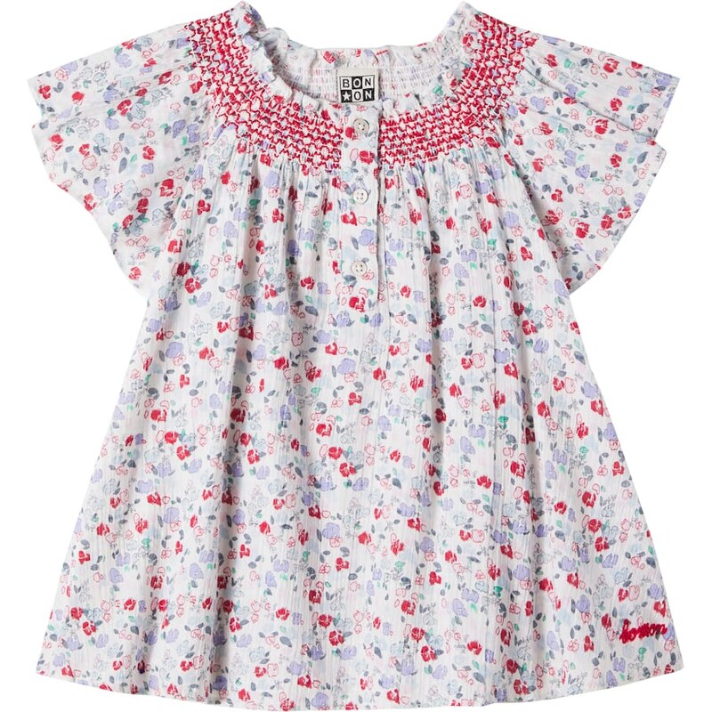 Bonton Baby Hazelnut floral cotton dress