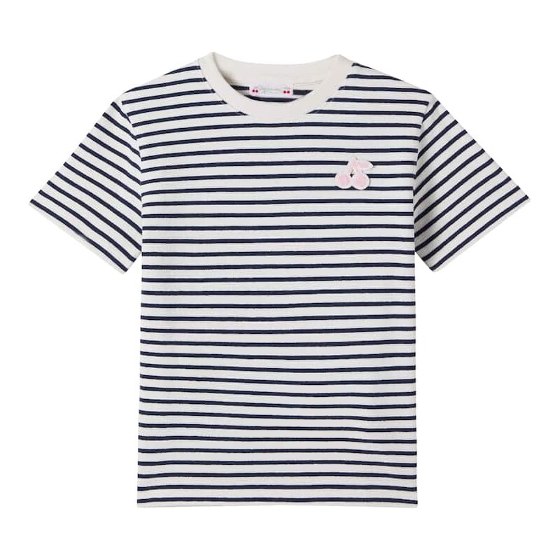Bonpoint Lilas striped cotton jersey T-shirt