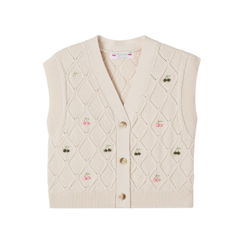 Bonpoint LYS embellished wool and cotton vest
