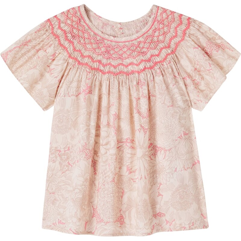 Bonpoint Adelice smocked floral blouse