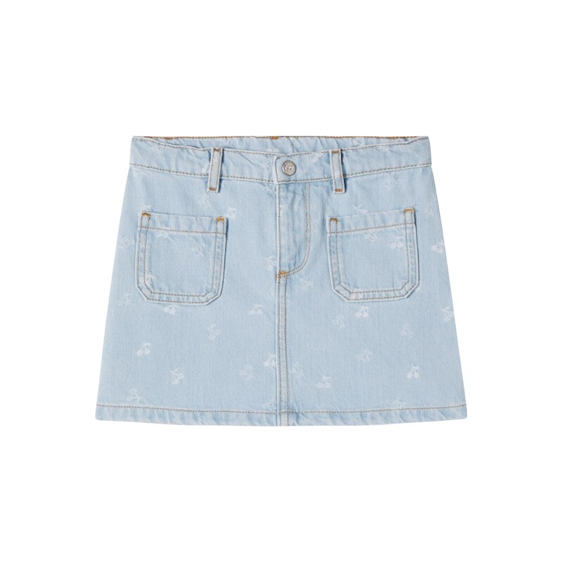 Bonpoint Tison printed denim skirt