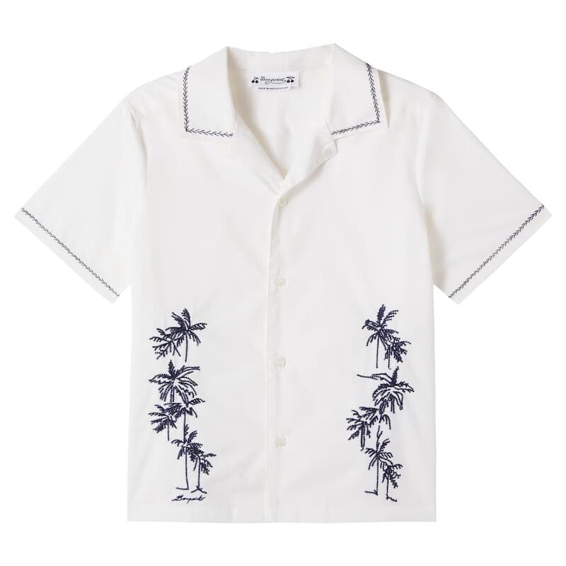 Bonpoint Steve embroidered cotton poplin shirt
