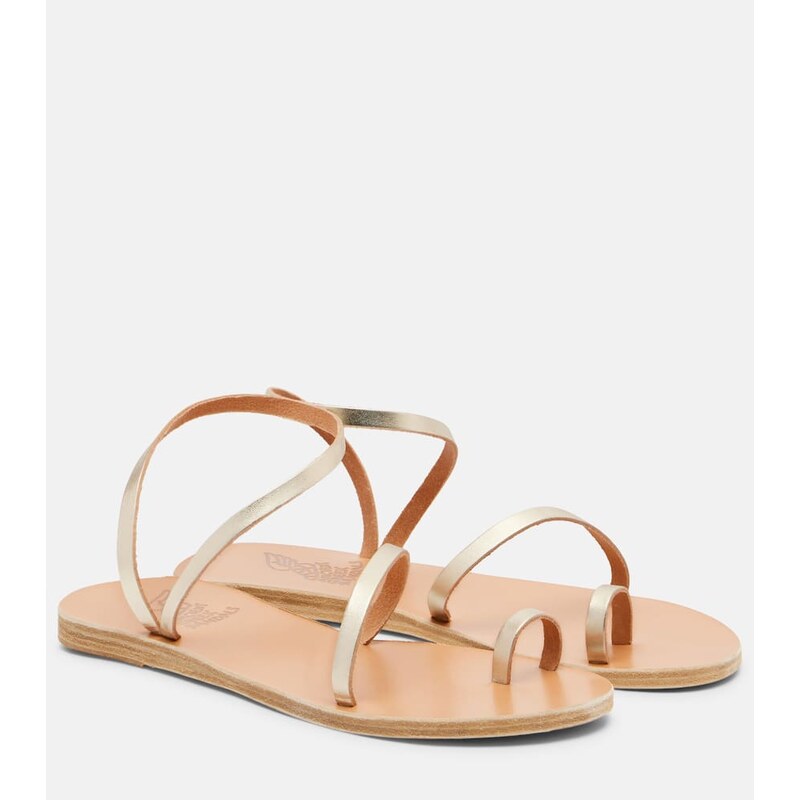 Ancient Greek Sandals Metallic leather sandals