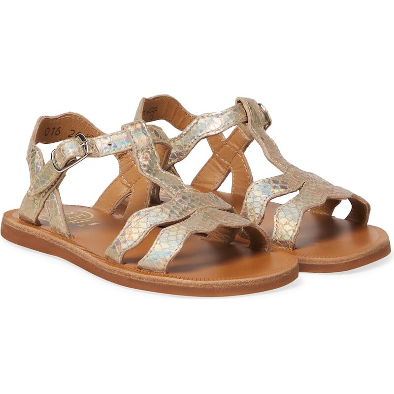 Pom dApi Plagette metallic leather sandals