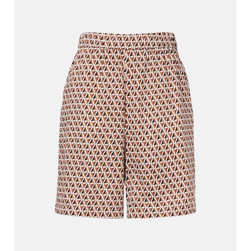 Max Mara Omelia printed cotton Bermuda shorts