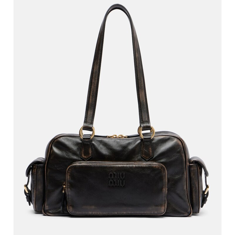 Miu Miu Pocket leather shoulder bag