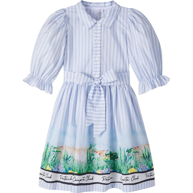 Patachou Striped cotton shirt dress