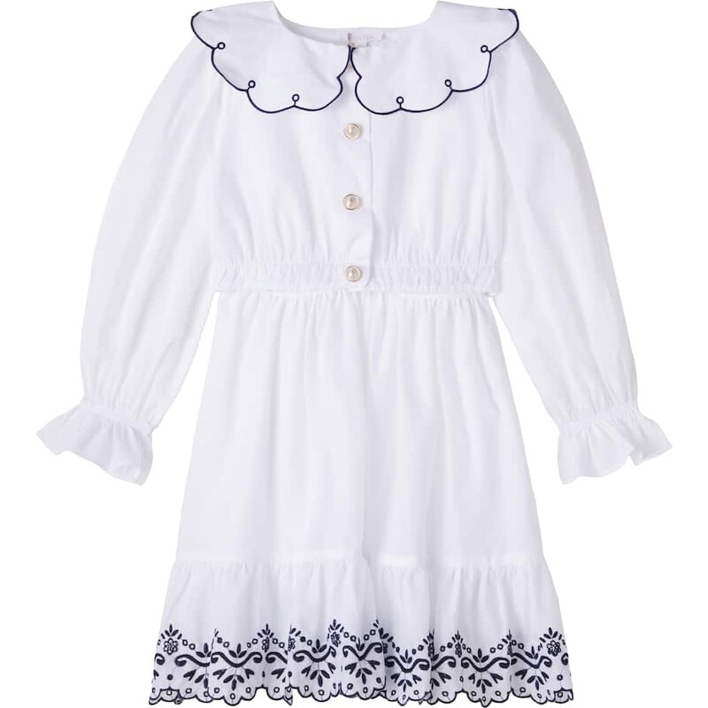 Patachou Embroidered cotton top and skirt set