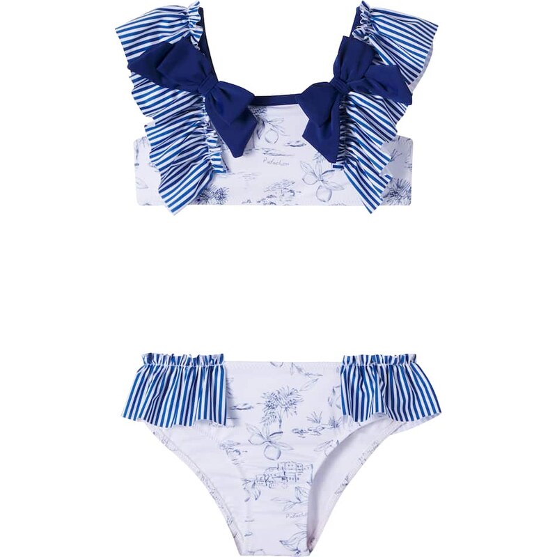 Patachou Bow-detail printed bikini