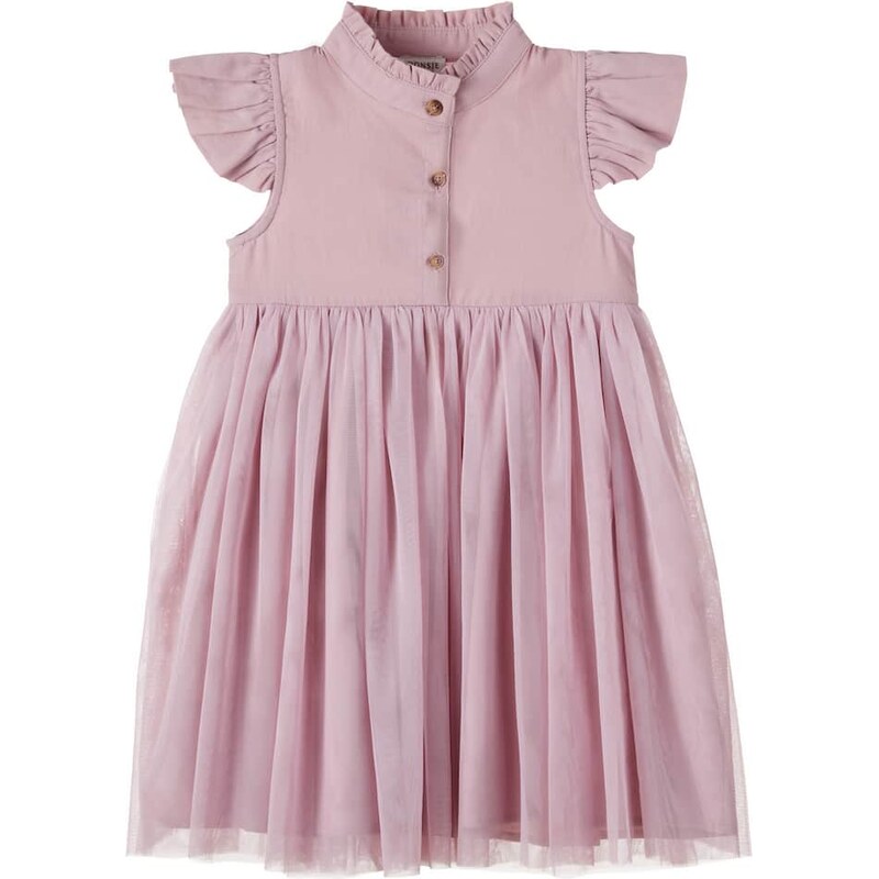 Donsje Fleurance paneled cotton and tulle dress