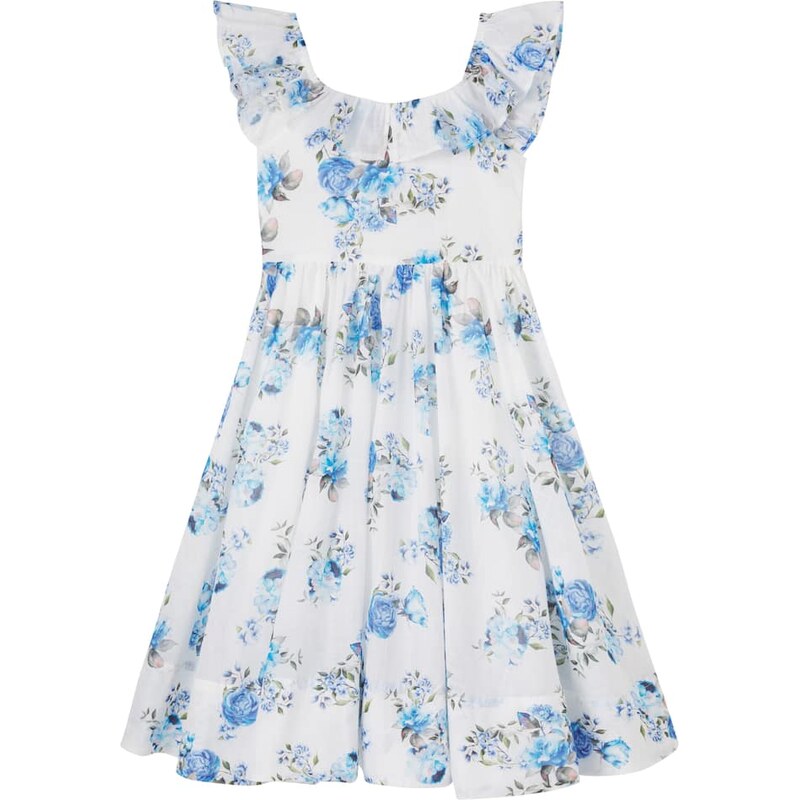 Petite Amalie Ruffled floral cotton voile dress