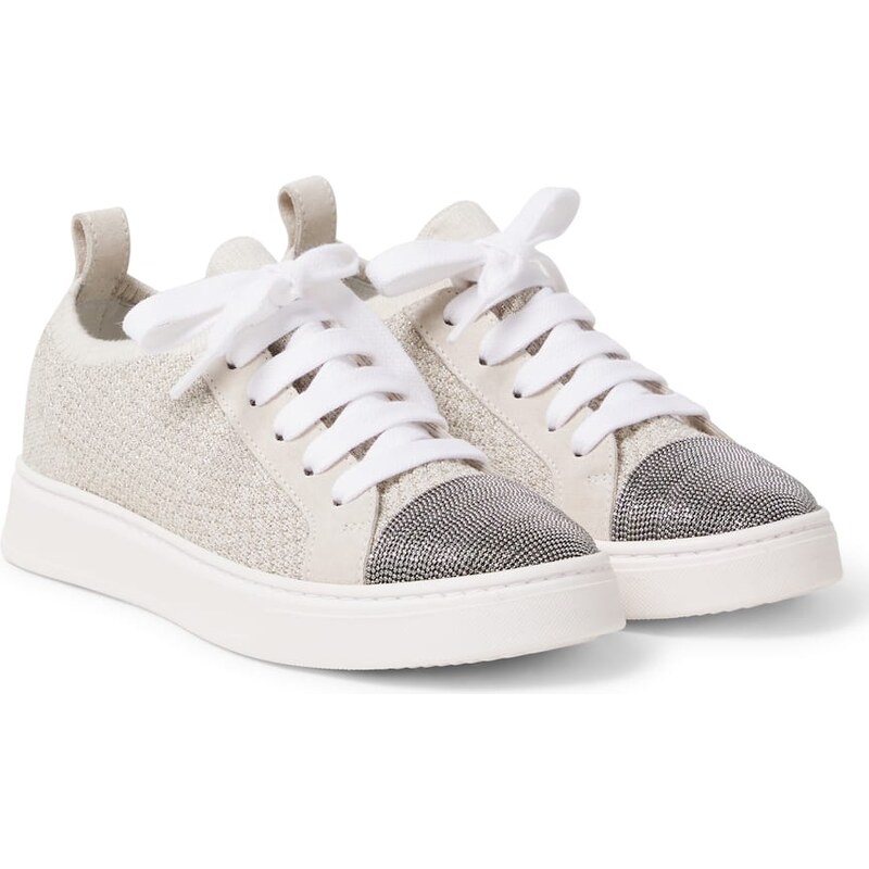 Brunello Cucinelli Kids Monili knitted sneakers