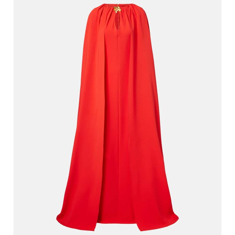 Oscar de la Renta Cyclamen silk-blend georgette kaftan