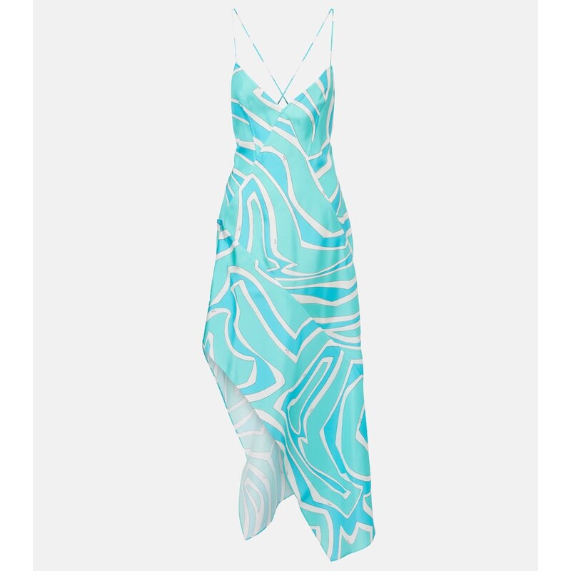 Pucci Labirinto silk twill midi dress