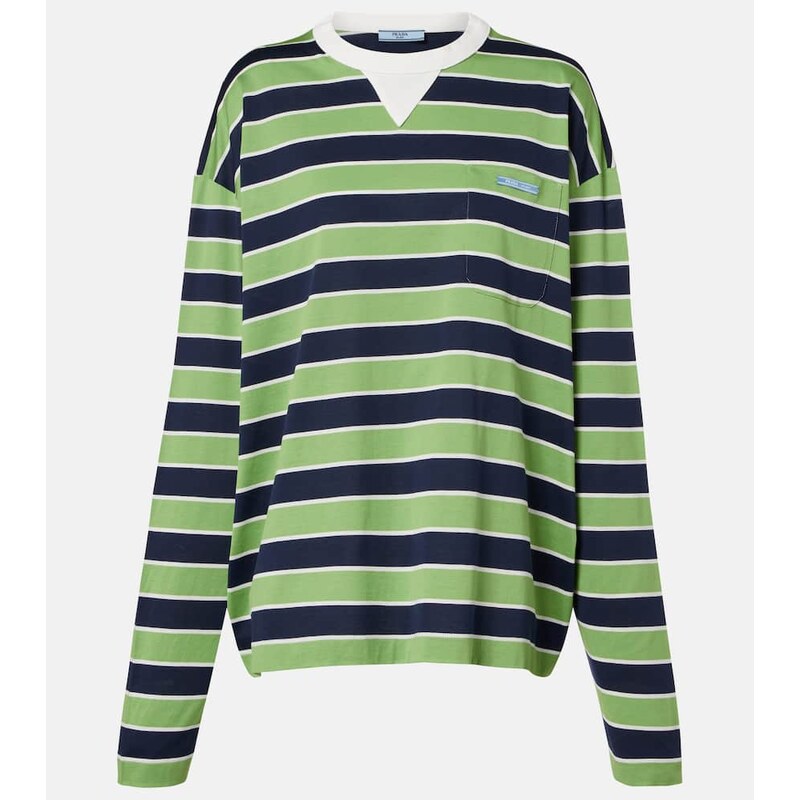 Prada Striped cotton jersey T-shirt