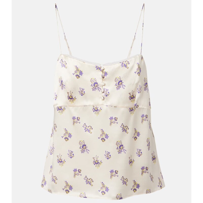 Dorothee Schumacher Shiny Daydream floral silk satin camisole