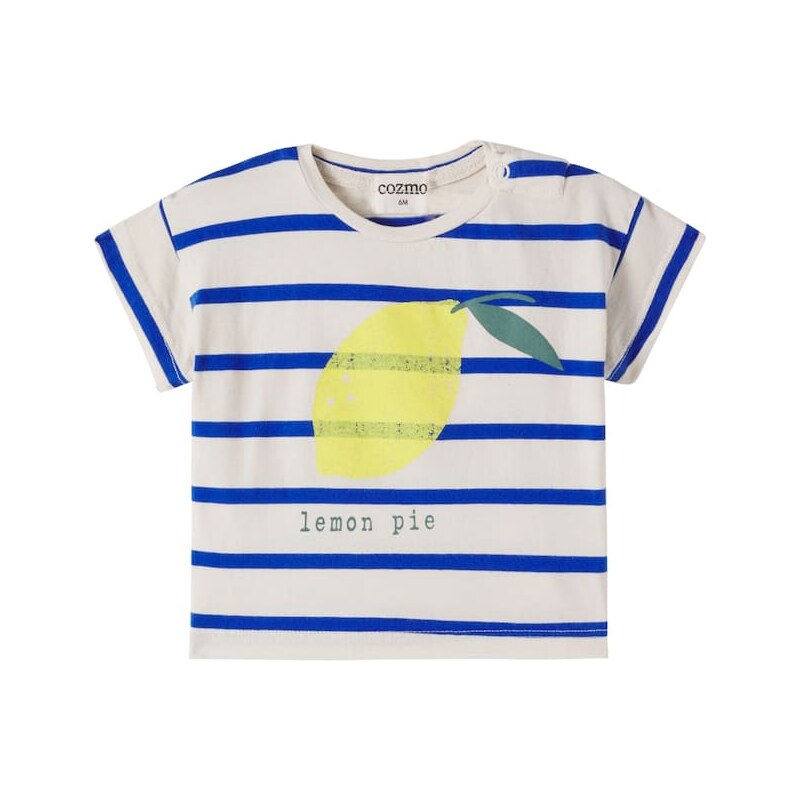 Cozmo Baby Aran striped cotton jersey T-shirt