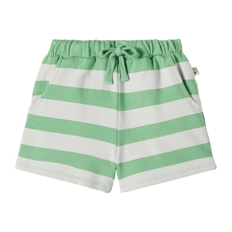 Cozmo Orion striped cotton fleece shorts