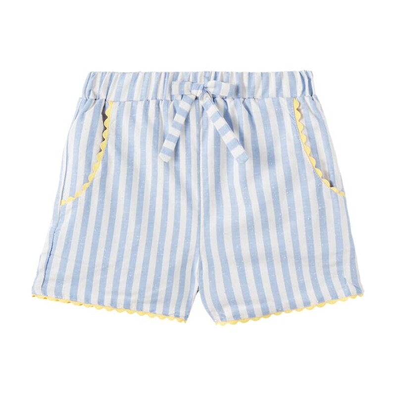La Coqueta Miranda striped cotton shorts