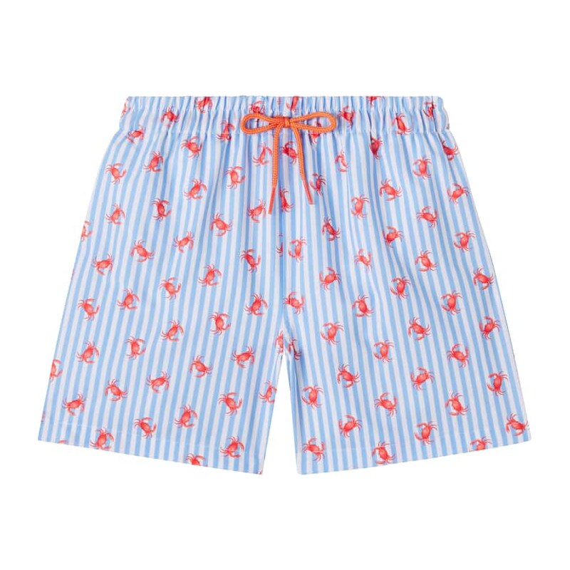 La Coqueta Bravo printed striped swim trunks