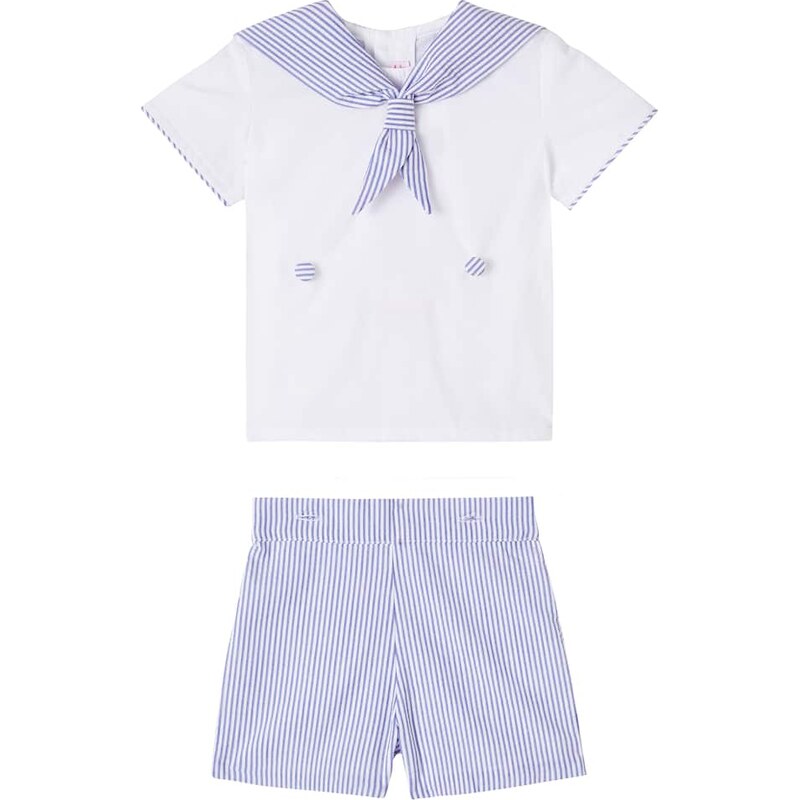 La Coqueta Baby Antonio cotton T-shirt and shorts set