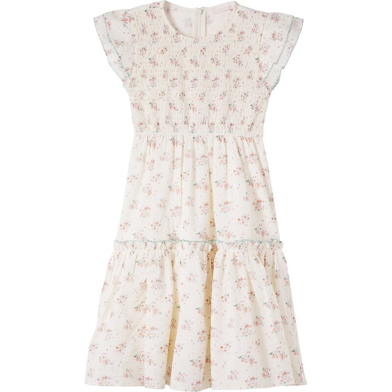 Cera Una Volta Ester floral shirred cotton dress