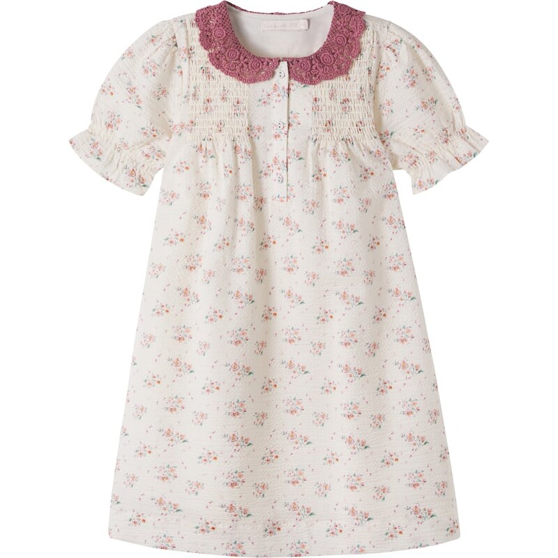 Cera Una Volta Loredana floral shirred cotton dress