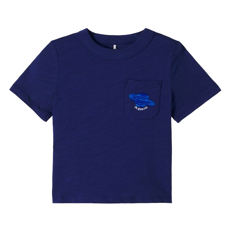 Mini Rodini Embroidered cotton jersey T-shirt