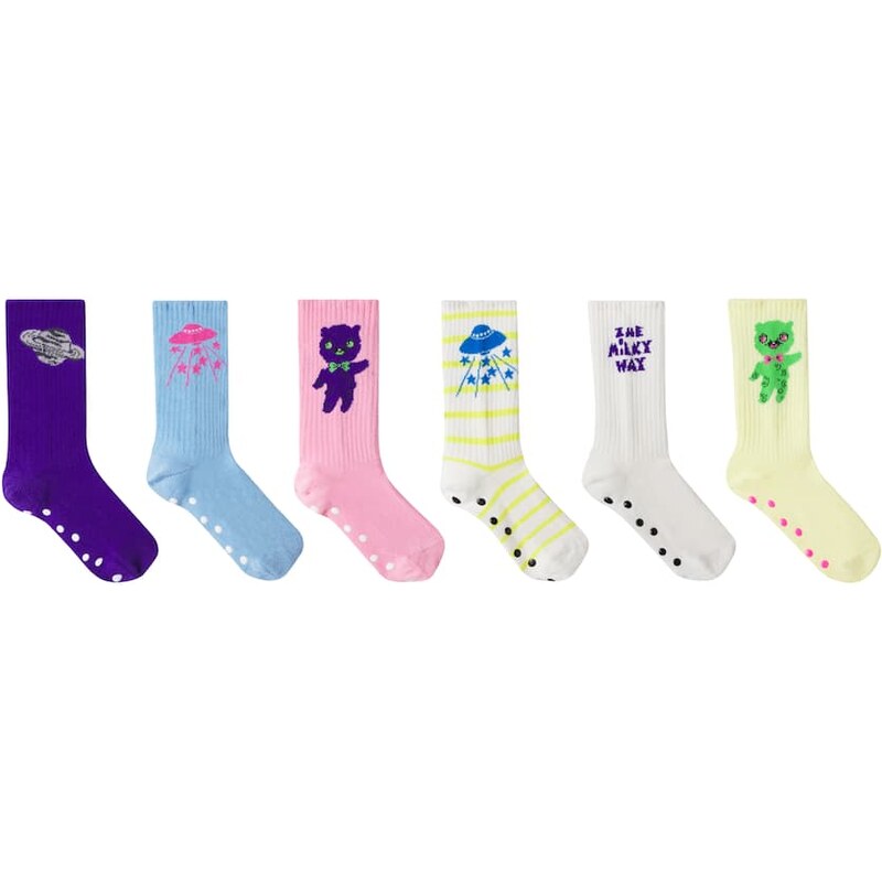 Mini Rodini Set of 6 cotton-blend socks