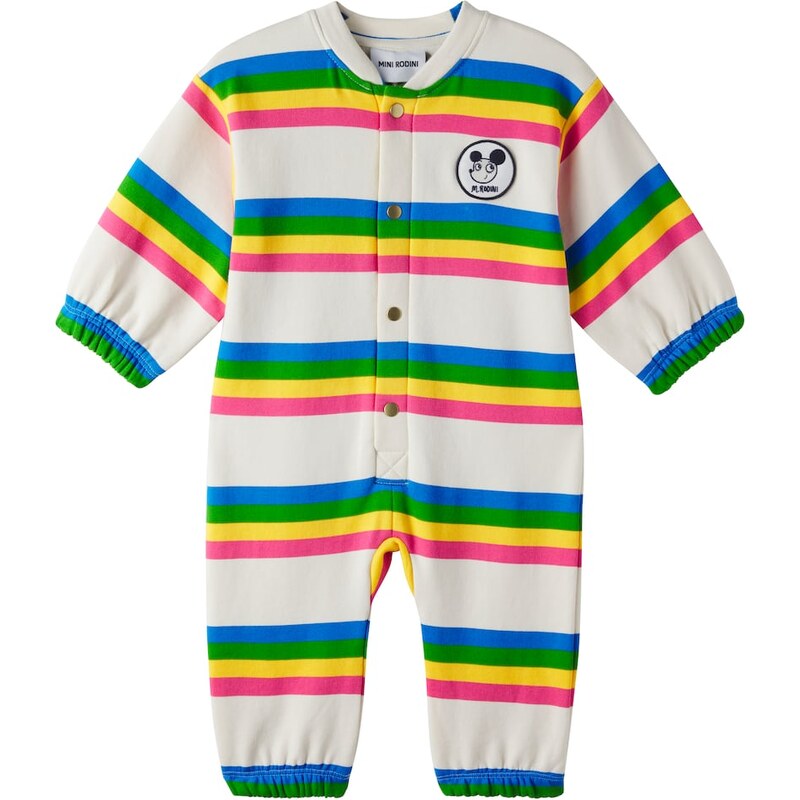 Mini Rodini Baby Ritzratz striped cotton jersey jumpsuit
