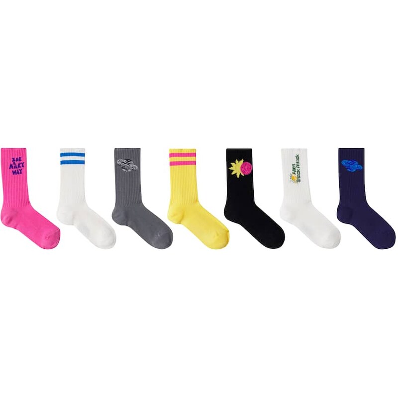 Mini Rodini Set of 7 cotton-blend pairs of socks