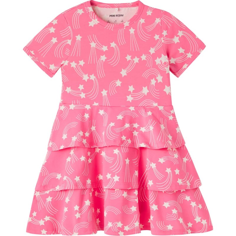 Mini Rodini Printed tiered cotton-blend jersey dress
